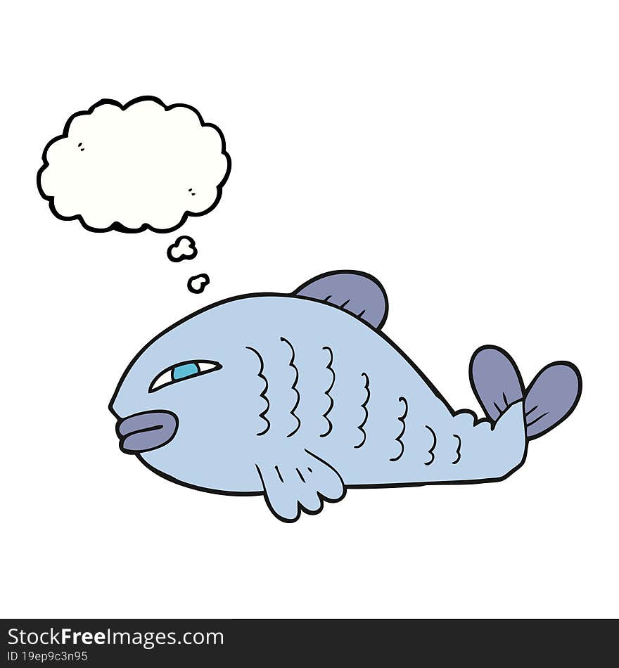 Thought Bubble Cartoon Fish