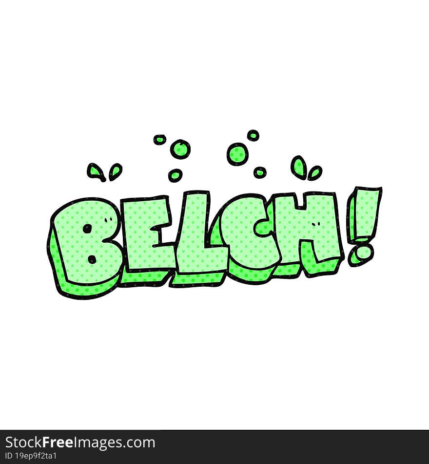 Cartoon Belch Text