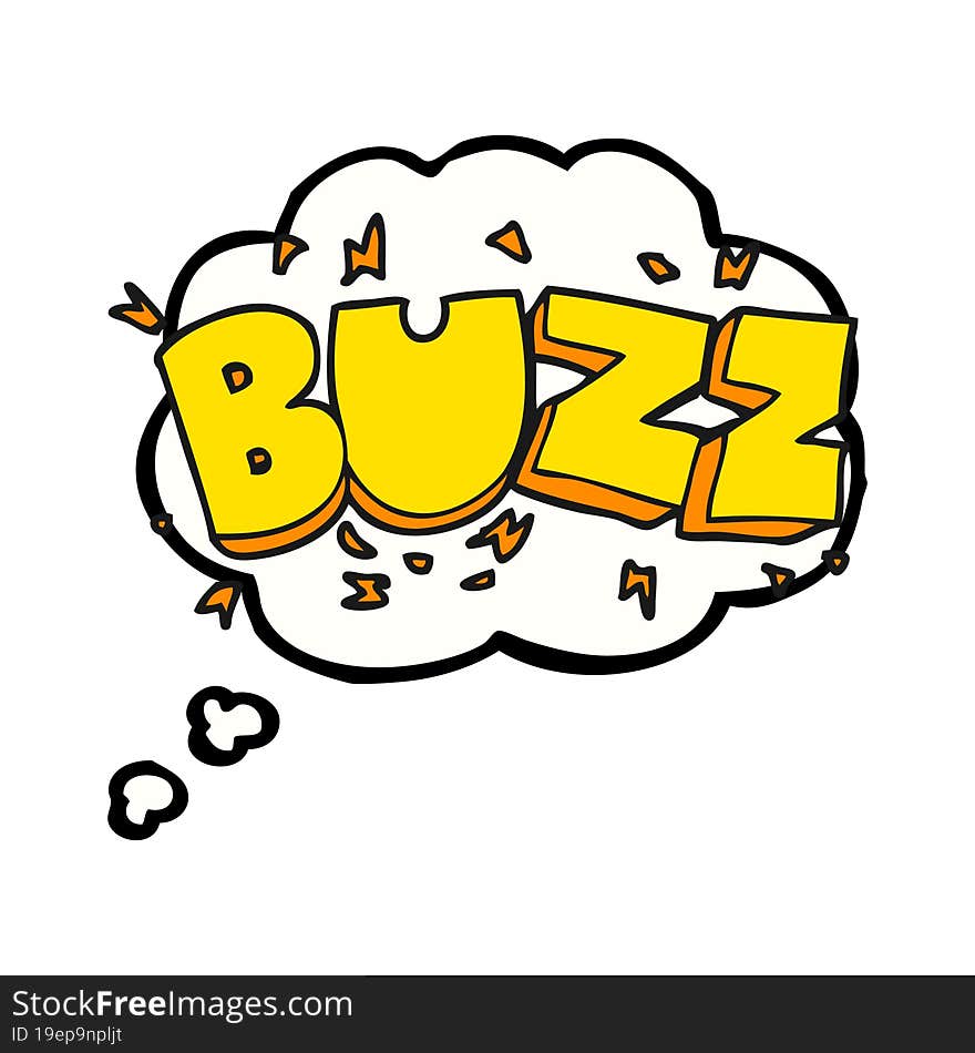 thought bubble cartoon buzz symbol