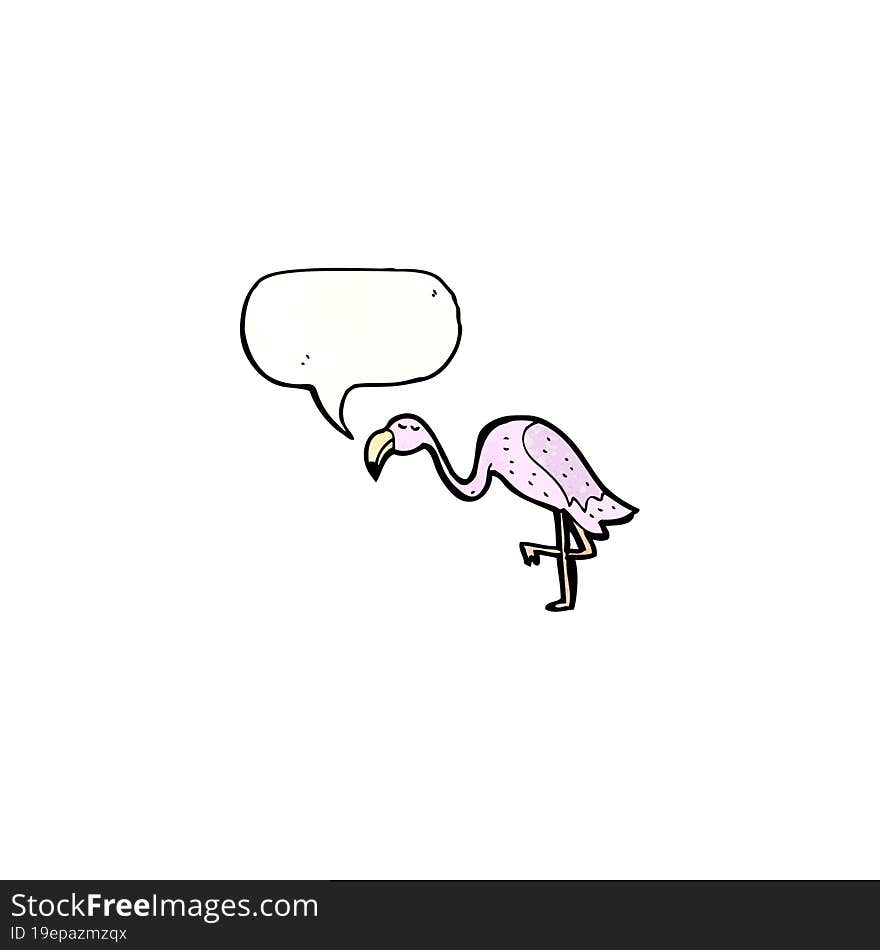 cartoon flamingo