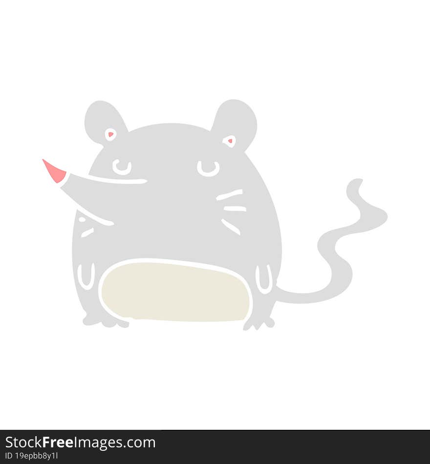 flat color style cartoon mouse