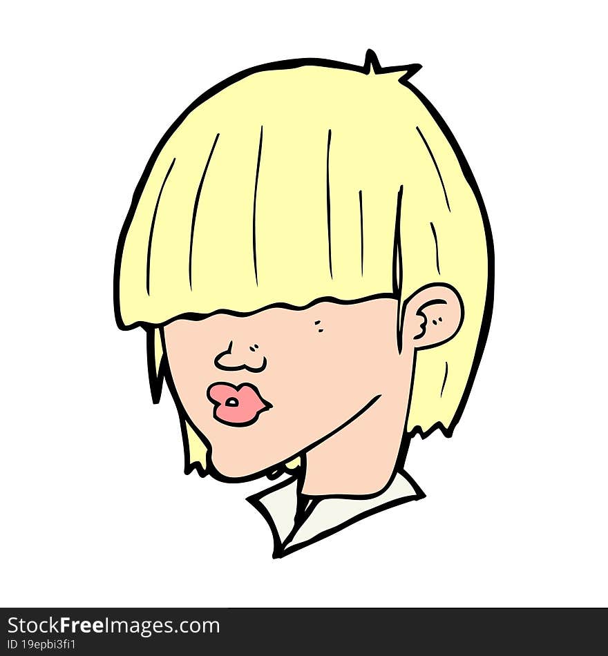 cartoon fashion haircut