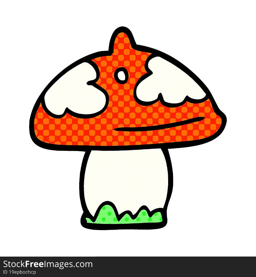 cartoon doodle mushroom