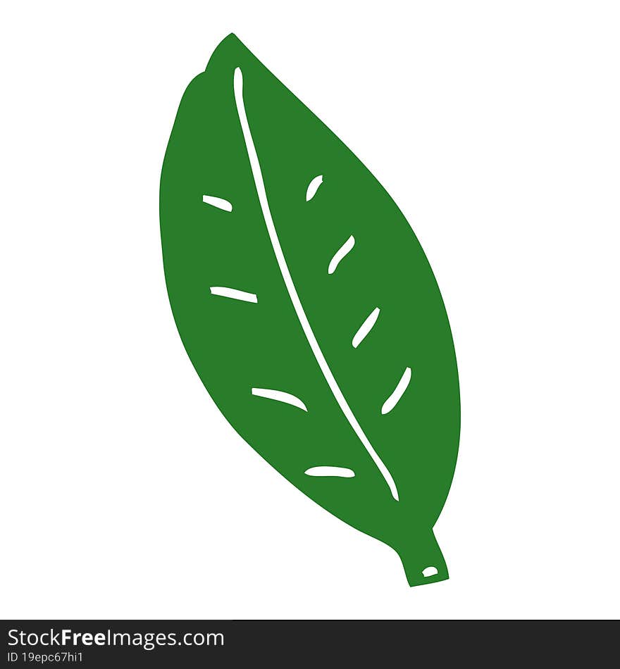 Cartoon Doodle Leaf