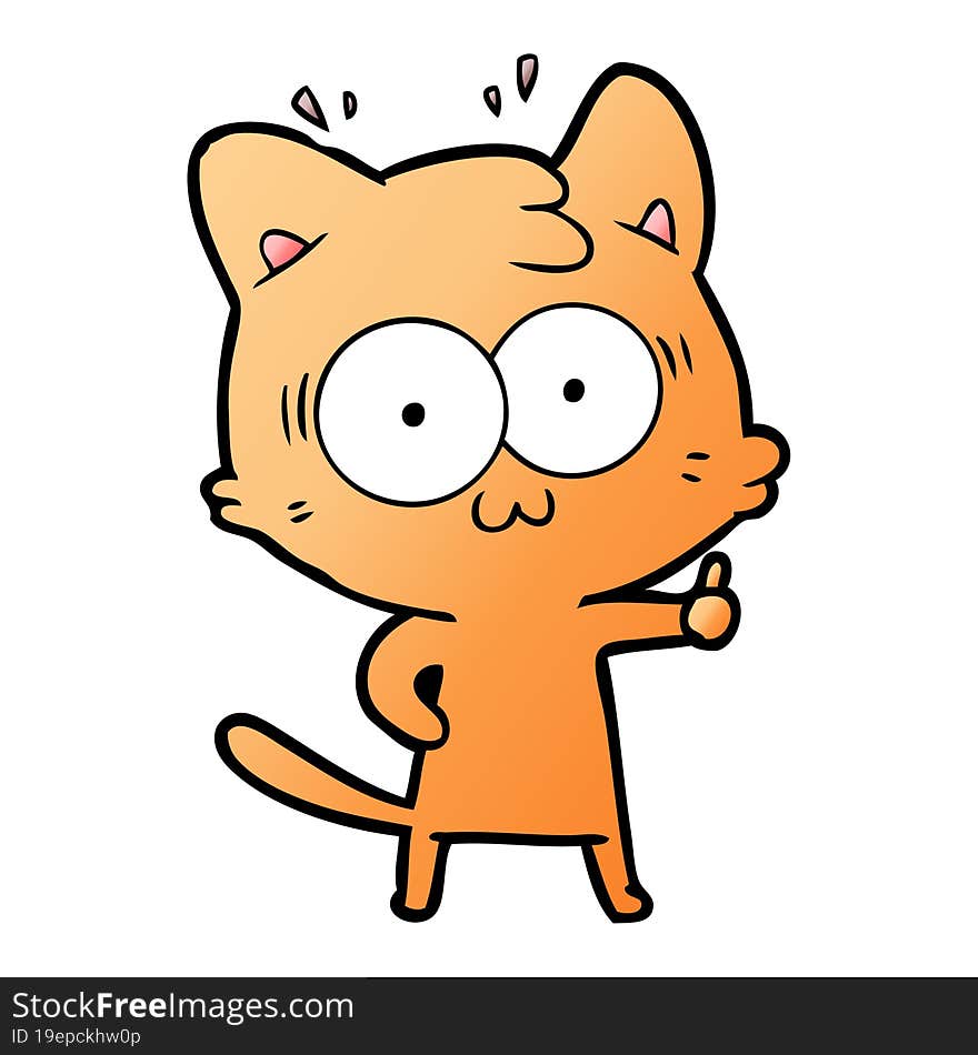 cartoon surprised cat. cartoon surprised cat