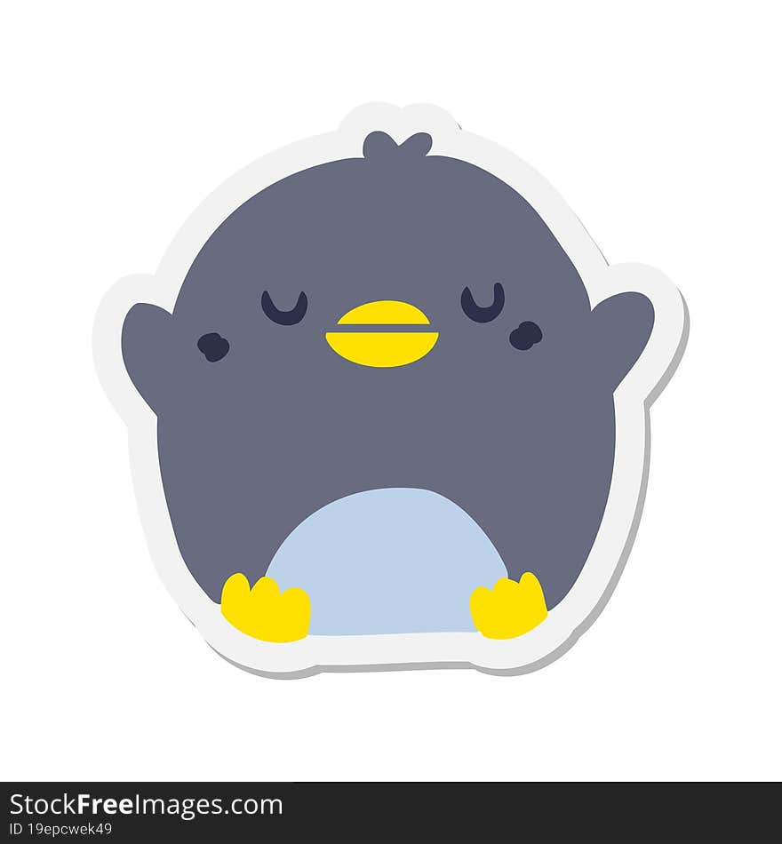 cartoon penguin sticker