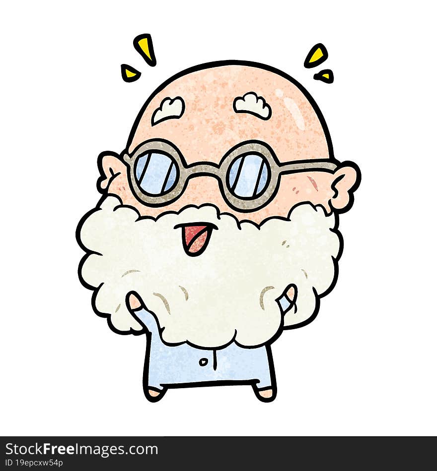 cute cartoon surprised old man. cute cartoon surprised old man