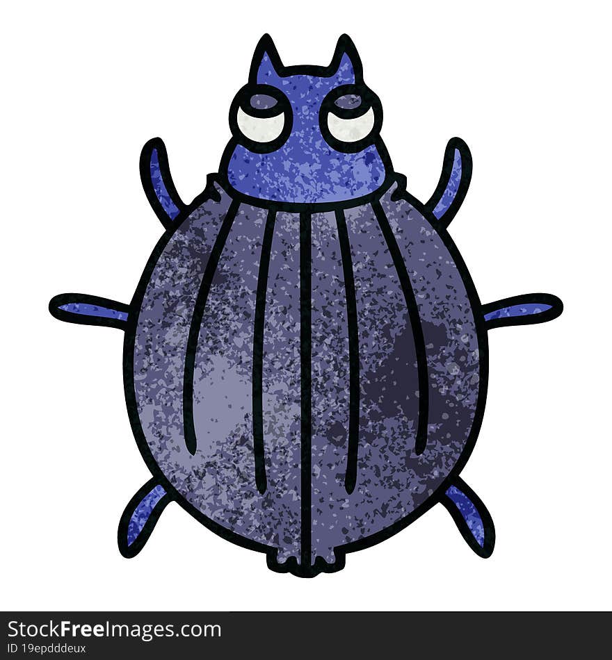 hand drawn quirky cartoon beetle. hand drawn quirky cartoon beetle