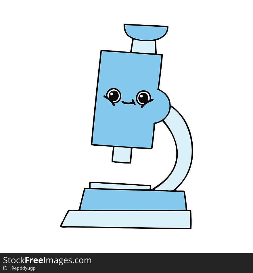 Cute Cartoon Microscope