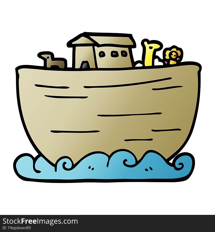 cartoon doodle noahs ark