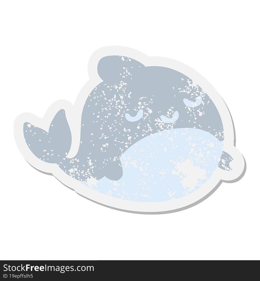 whale grunge sticker