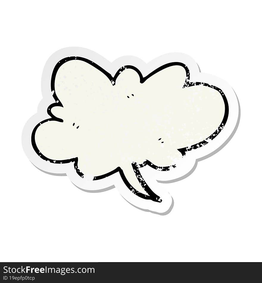 retro distressed sticker of a cartoon steam design element