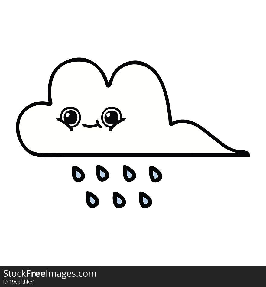 cute cartoon rain cloud