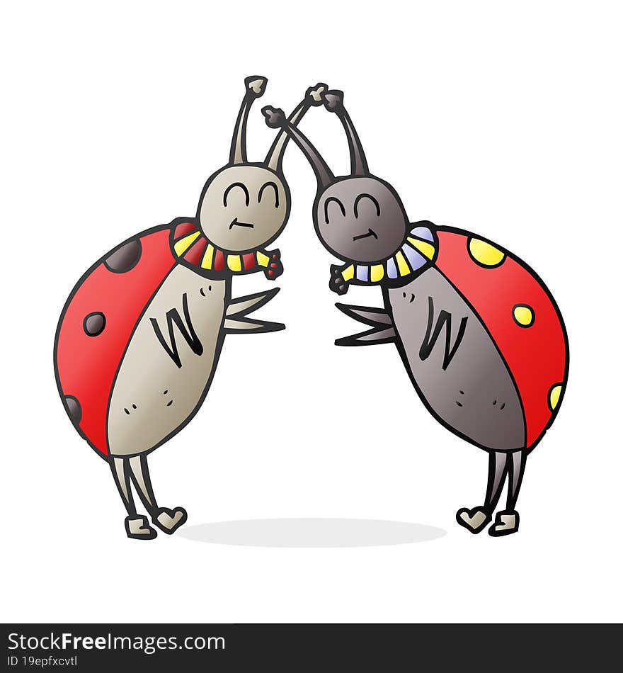 cartoon ladybugs greeting