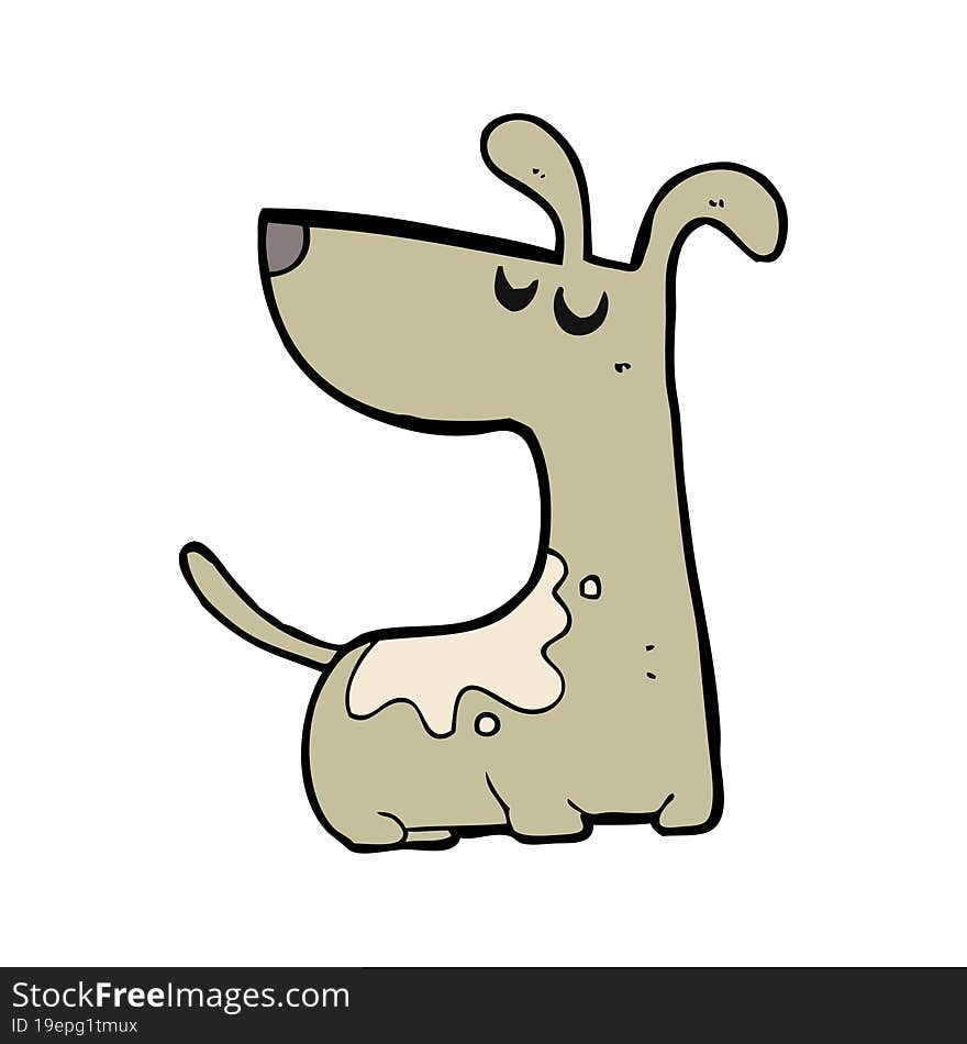 cartoon happy dog