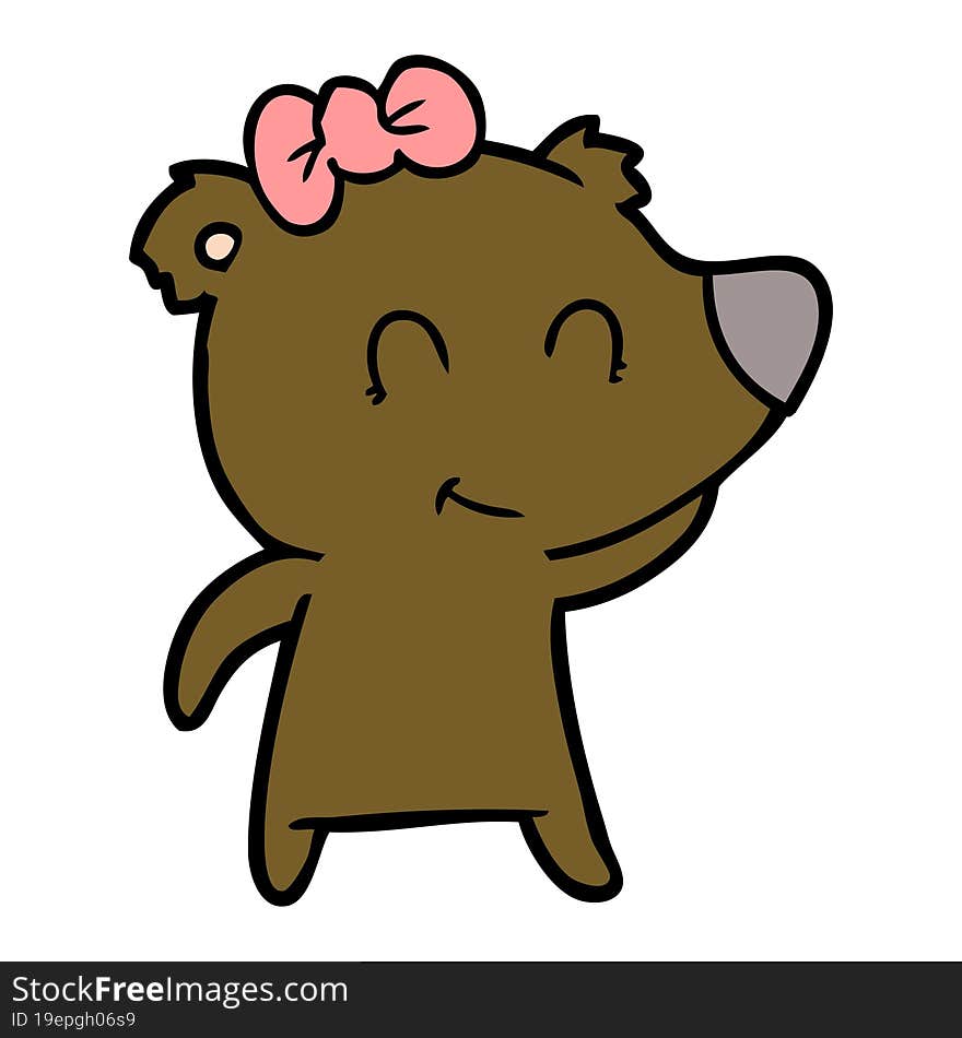 female bear cartoon. female bear cartoon