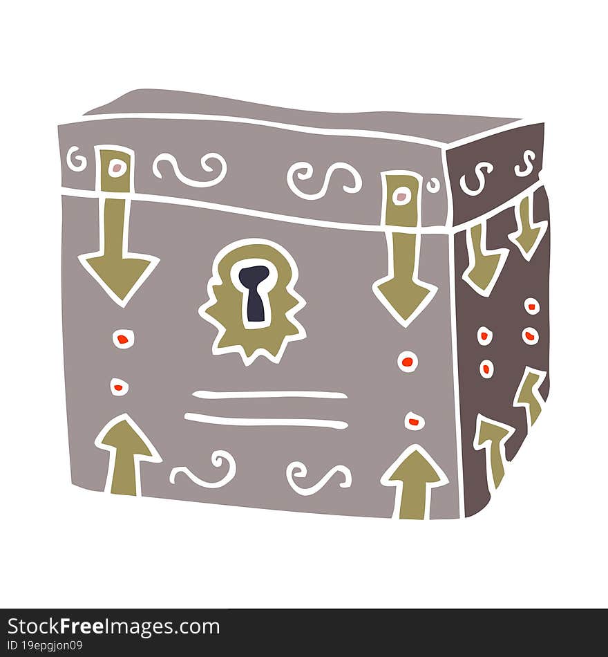 Cartoon Doodle Magical Chest