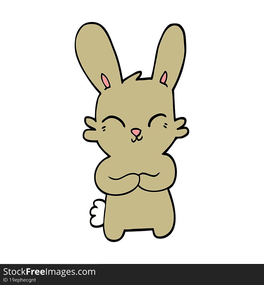 cute hand drawn doodle style cartoon rabbit