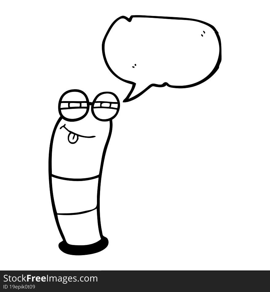 speech bubble cartoon worm