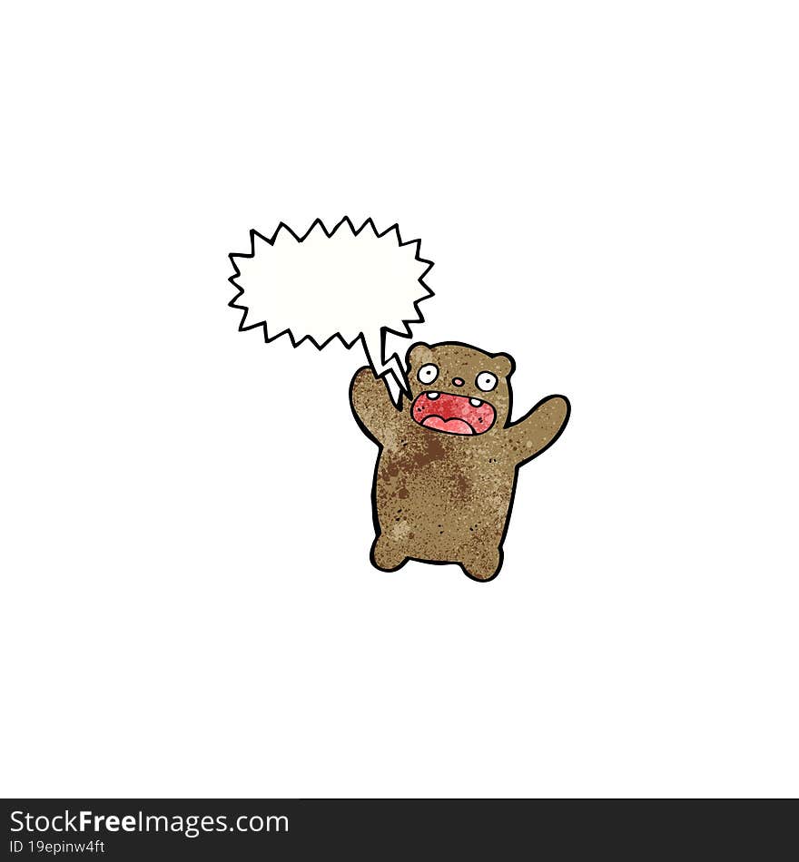 shouting bear cartoon