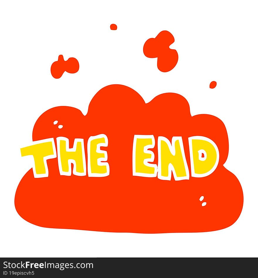 cartoon doodle the end font