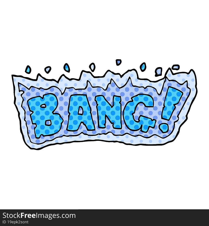 cartoon doodle word bang