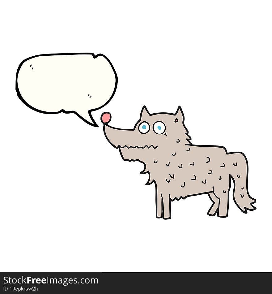 Speech Bubble Cartoon Dog