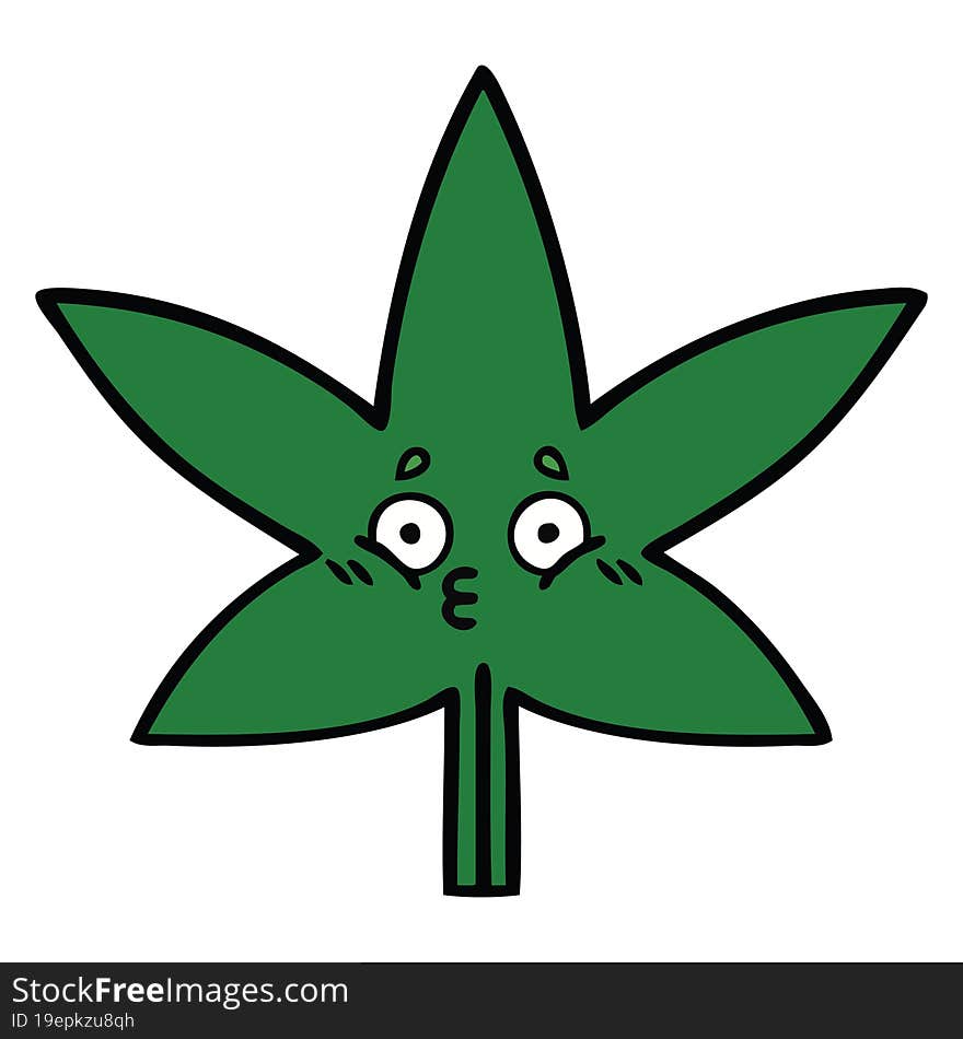 cute cartoon marijuana leaf