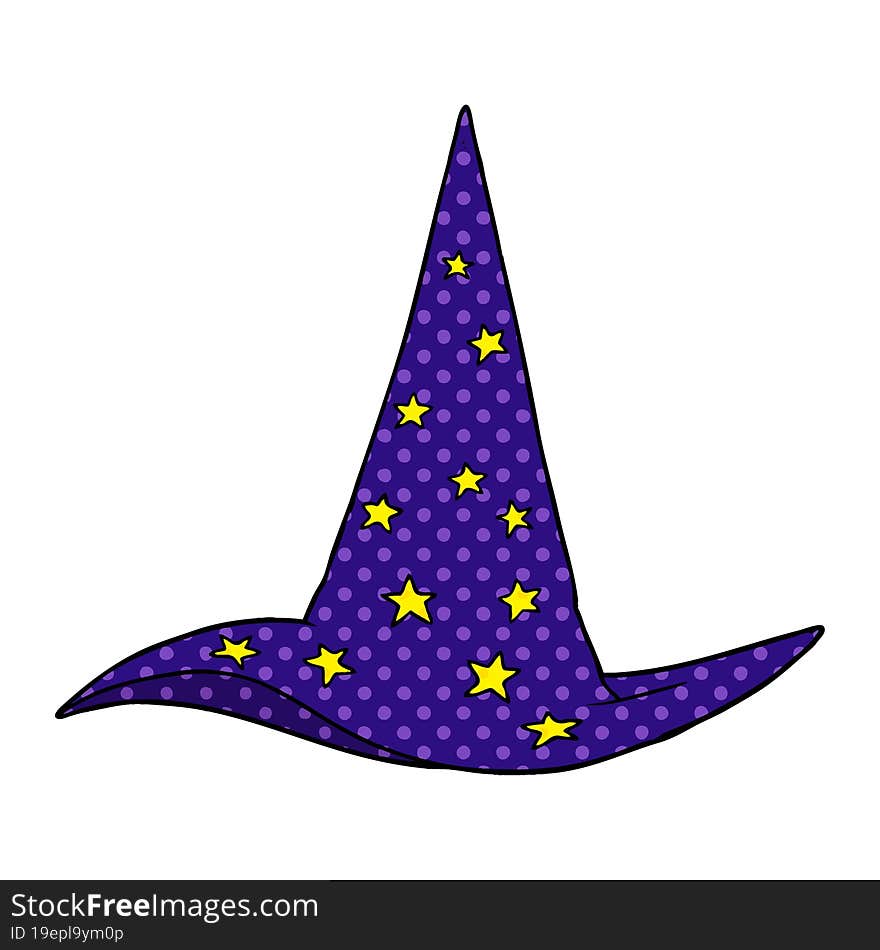 cartoon wizard hat. cartoon wizard hat