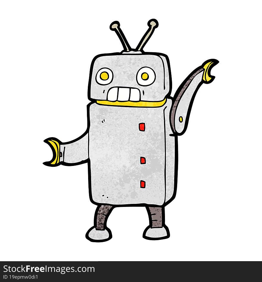 cartoon funny robot