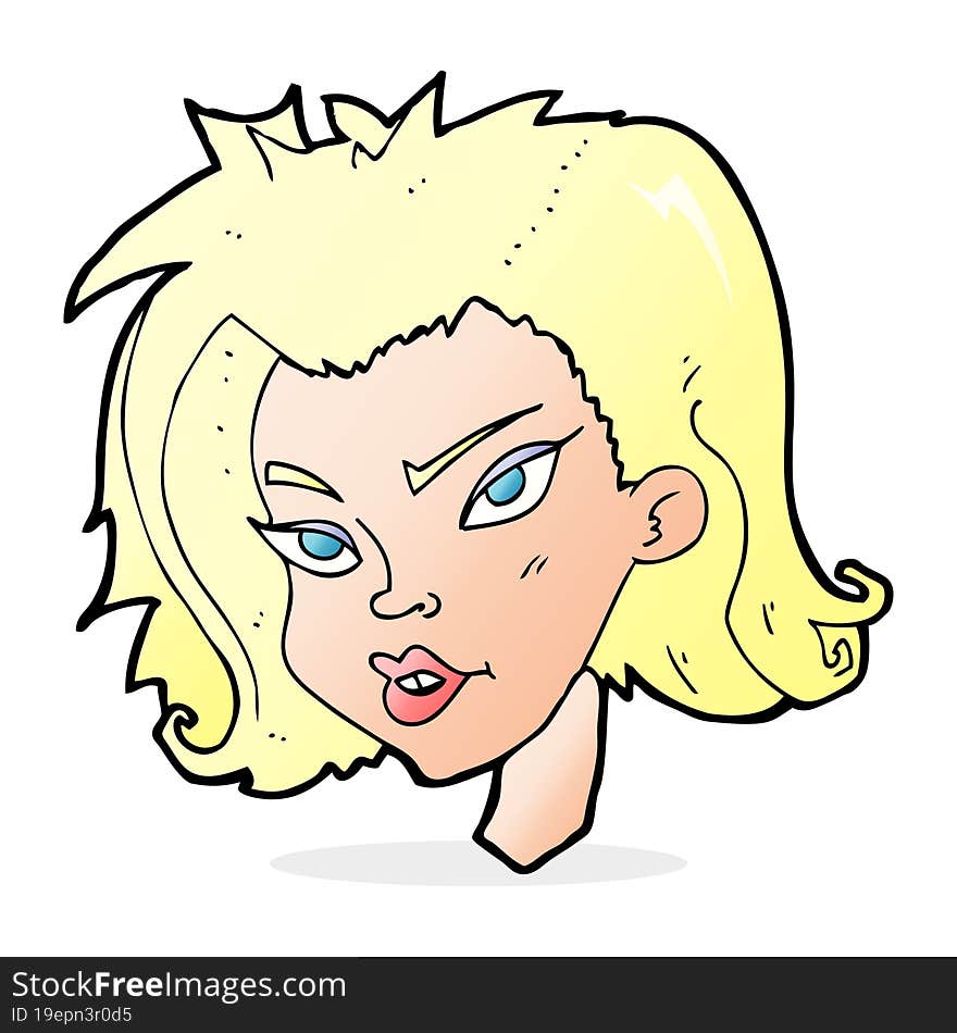 Cartoon Female Face