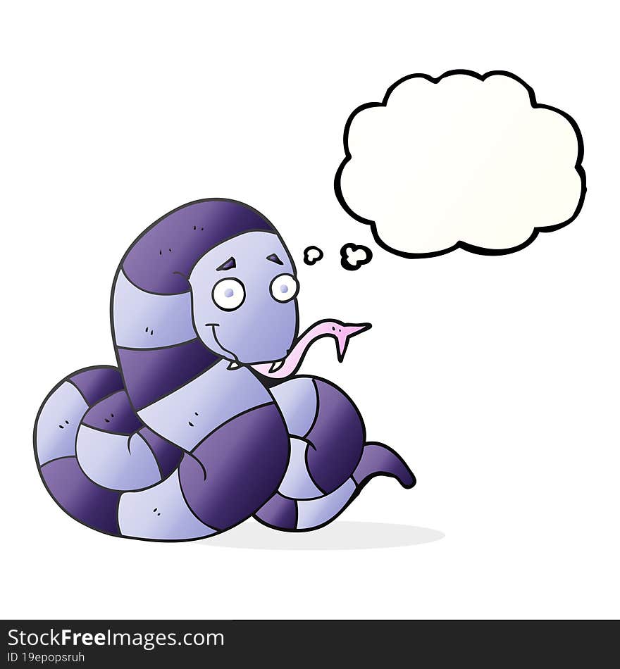 thought bubble cartoon snake