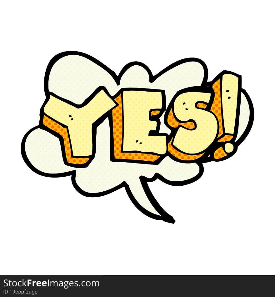 cartoon yes design element