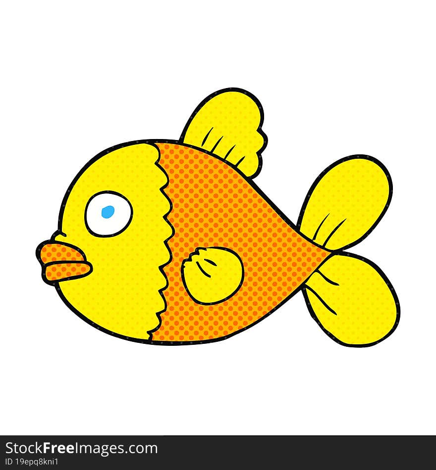 freehand drawn cartoon fish