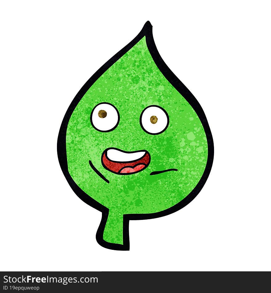 cartoon happy leaf