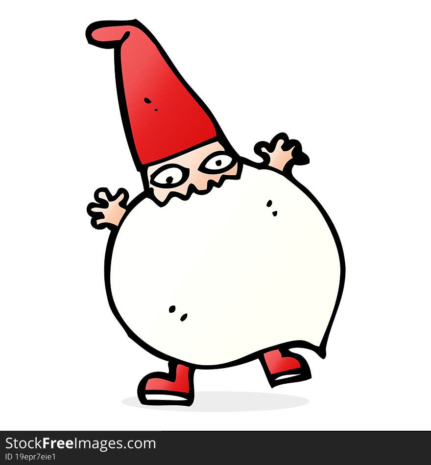 cartoon tiny santa