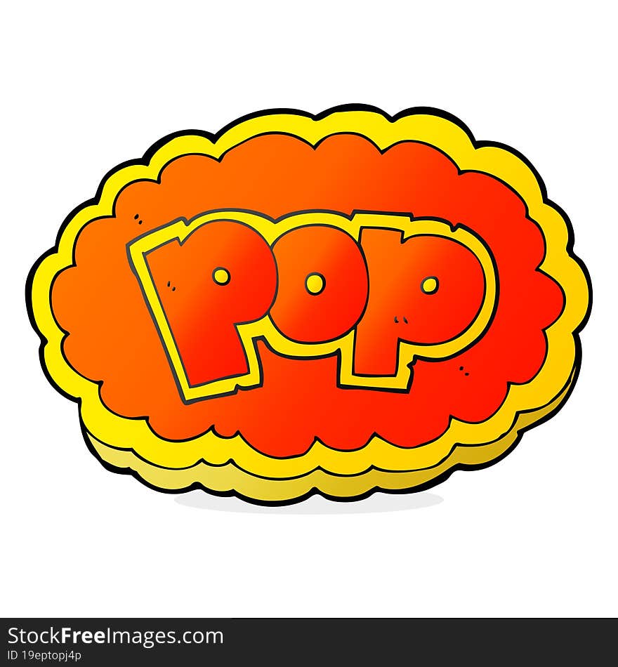 cartoon POP symbol