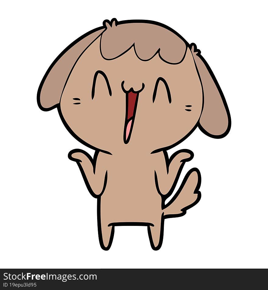 cute cartoon dog. cute cartoon dog