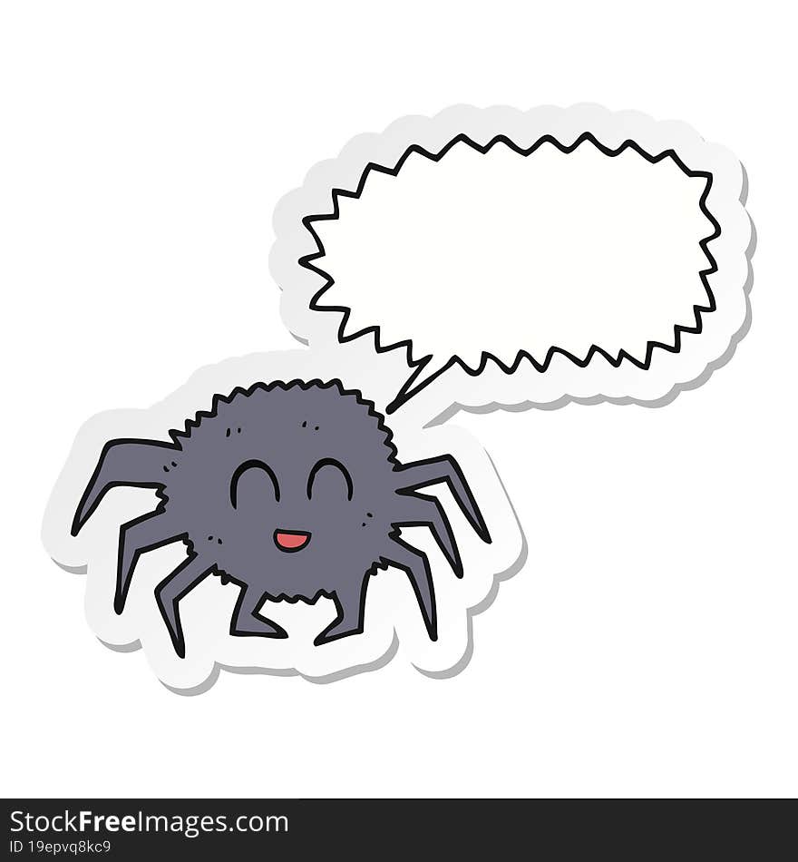 sticker of a cartoon spider