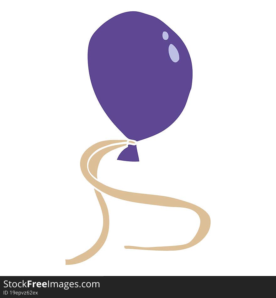 cartoon doodle ballon with string