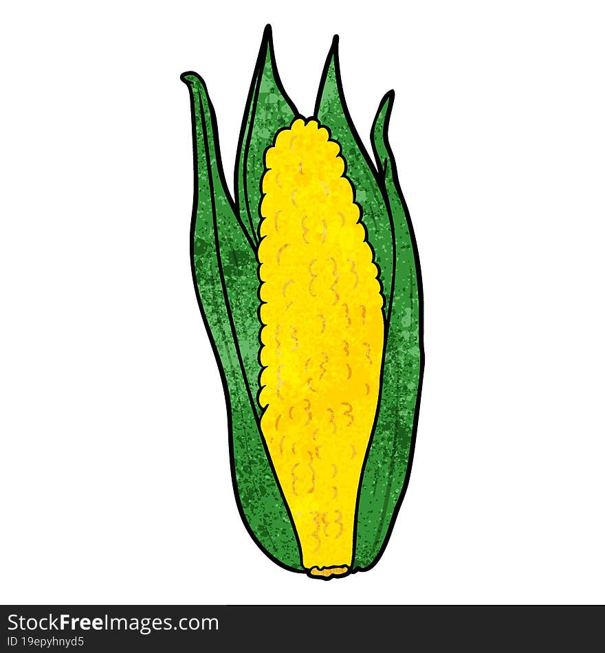 cartoon organic corn. cartoon organic corn