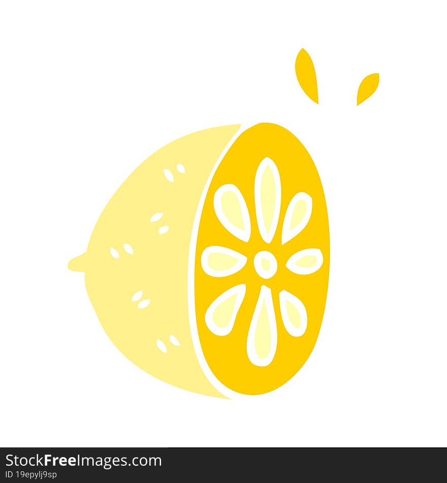 cartoon doodle lemon fruit