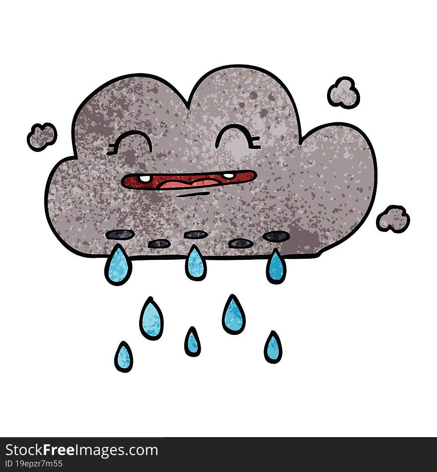 cartoon doodle rain cloud