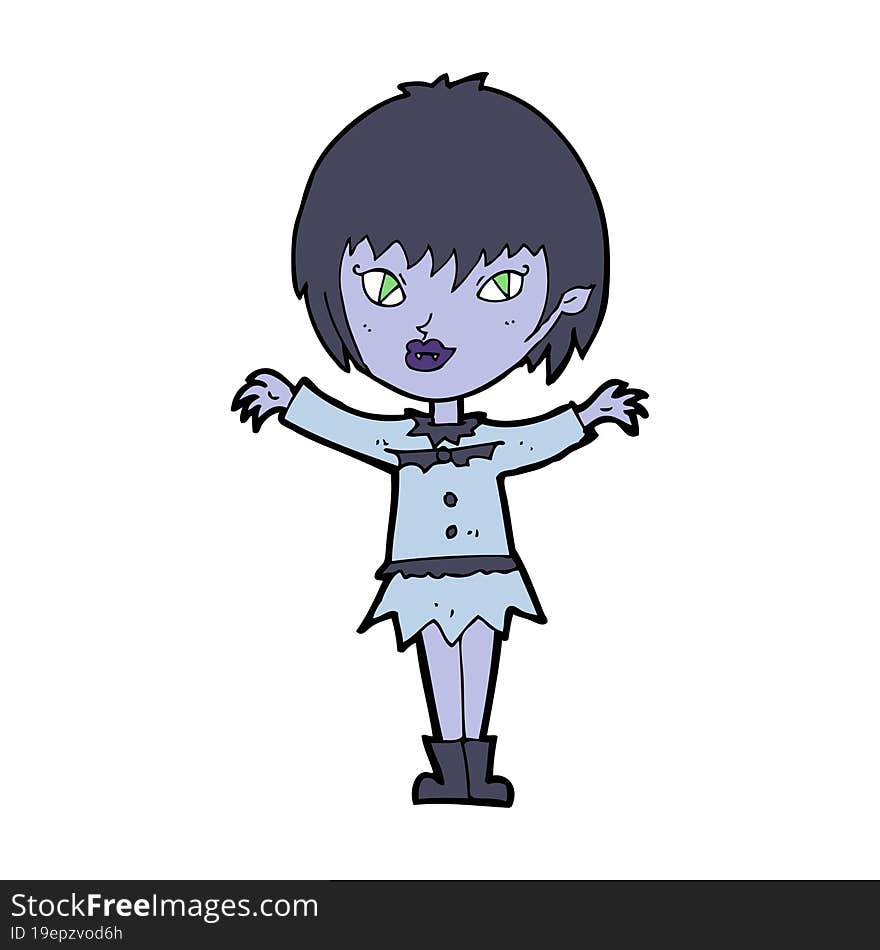 Cartoon Vampire Girl