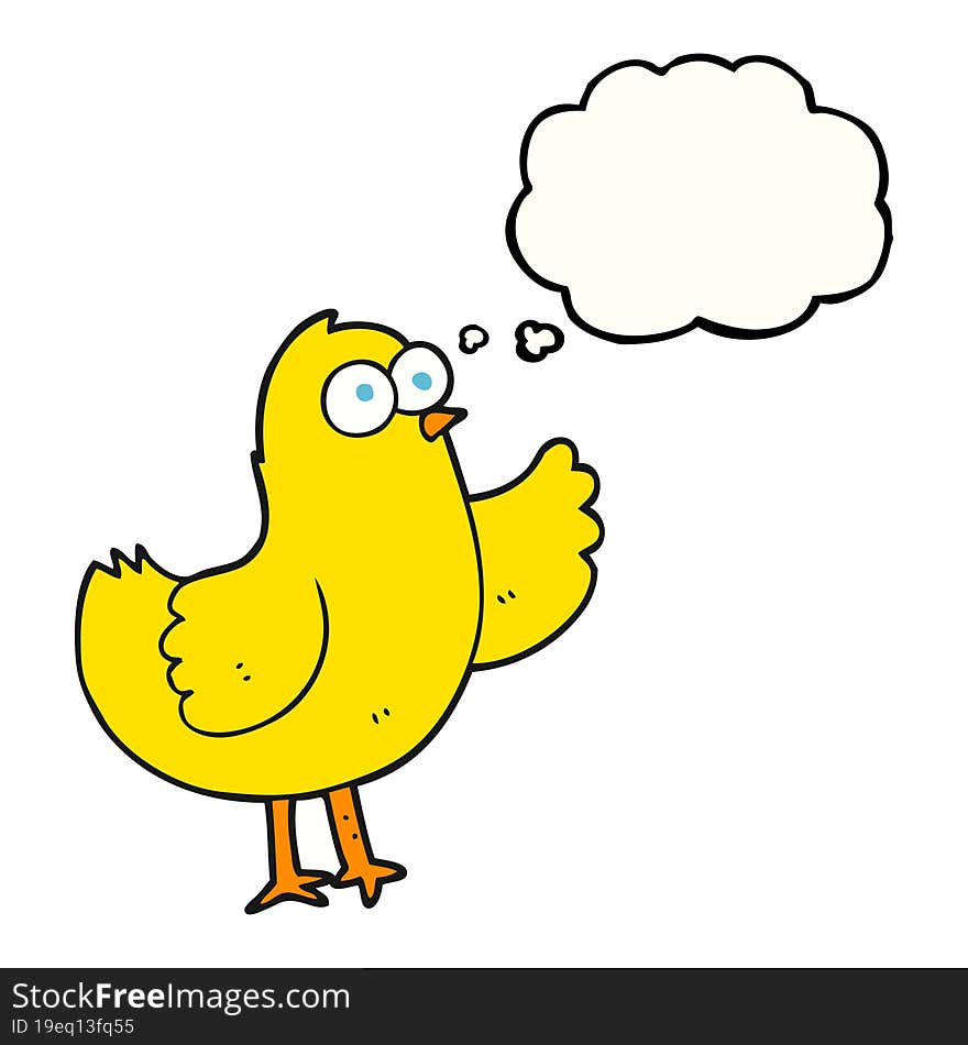 Thought Bubble Cartoon Bird