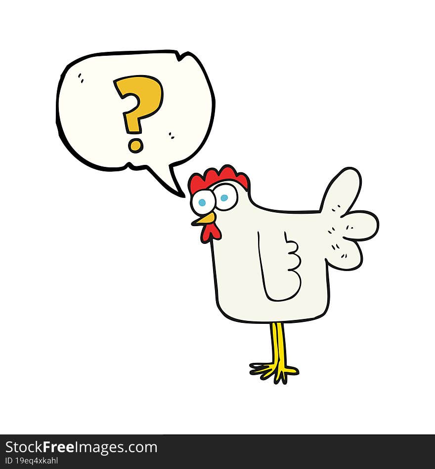 speech bubble cartoon confused chicken