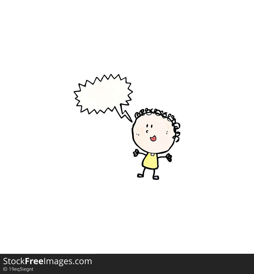 happy doodle woman cartoon