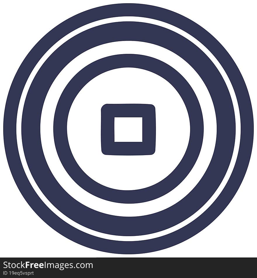 Stop Button Circular Icon