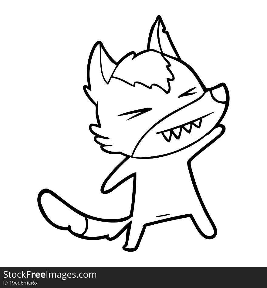 angry wolf cartoon. angry wolf cartoon