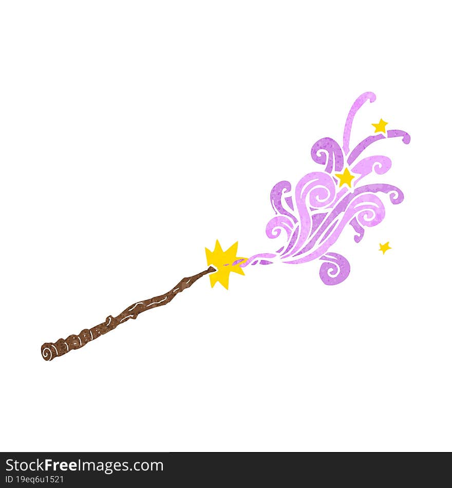 cartoon magic wand